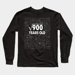 30 years old 30th birthday Gift Square Root of 900 Science Lover Gifts Bday Long Sleeve T-Shirt